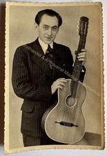 orig. Foto AK Musik Instrument um 1950 Berlin Gitarre