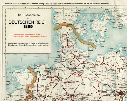 Eisenbahnkarte deutsches reich - deutsches,