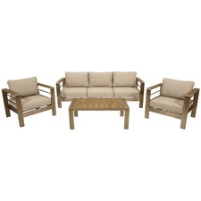 Loungeset Lounge Alulounge Gartengarnitur CANNES 4-teilig Alu geübrstet, 2. WAHL