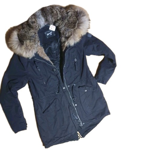 Mace echtpelz parka schwarz - mace,