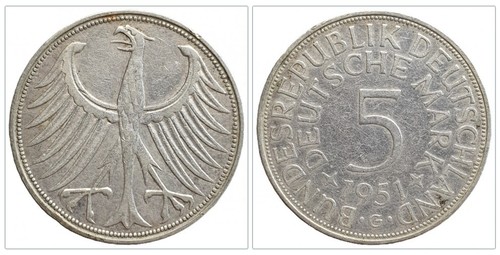 Brd deutsche mark 1951 - 1951, g