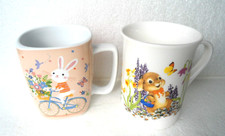 2 Kaffeetassen Porzellan Hase