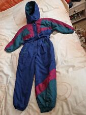 Schneeanzug, Skianzug, C&A, Gr. 122, blau/grün/weinrot, Kapuze, gut erhalten 