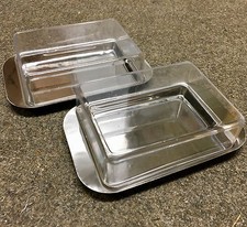 2x BUTTERDOSE mit EDELSTAHLBODEN,BUTTER DOSE,Butterdosen,Edelstahl Boden, NEU H