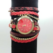 Damen Leder Armbanduhr