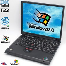 NOTEBOOK IBM THINKPAD T23 INTEL PENTIUM 3 1000MHZ  LAPTOP WINDOWS 98 LAN DVD 40G