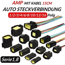 AMP Econoseal KFZ Stecker Set 1/2/3/4/6/8/10/12/16-polig Steckverbinder Motorrad