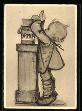 Künstler-AK Hummel: Kind an