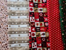 Kinder Stoffpaket 6 Stoffreste Baumwolle Weihnachten 30x70cm  Nähen/ Patchen Neu