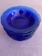 8 Dessert-/Salatteller, V&B "Gallo", Glas, Cobaltblau