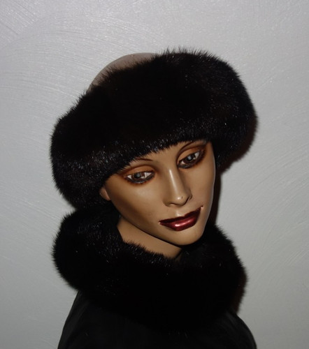 Mink fur headband hair band - headband,