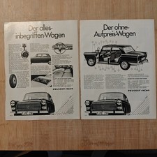 2x Peugeot 404 Oldtimer 1968