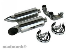 Doppelrohr Auspuff Under Engine kurz für Honda Monkey Skyteam Monkey Skymini u.a