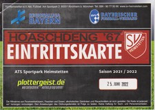 Ticket  TSV 1860 München - Karlsruher SC  Testspiel zur  Saison 2022/23