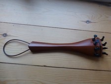 Violoncello Saitenhalter,Voll Größe ,Mit Kordel Und Vier Black Metall Tuner,UK