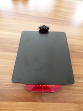 Kennzeichenhalter, Kennzeichenplatte 180x200x3mm schwarz, mit Reflektor und LED 