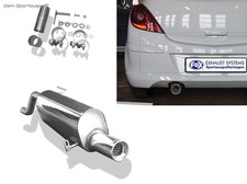 Fox Sportauspuff Opel Corsa D mit OPC-Line Heckansatz 1x90mm rund