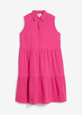 Tunika-Kleid aus luftigem Musselin Gr. 36 Fuchsia Damen Baumwollkleid Neu