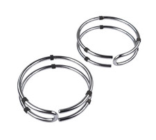 Paar chrom ständer - ständer, ringe