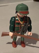 Playmobil Figur Mann Förster Jäger Zubehör  Wald Förster Gewehr Kappe #210