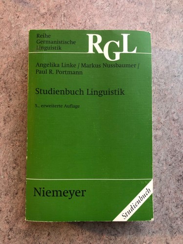 Studienbuch linguistik von - linguistik,