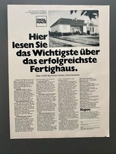 OKAL Haus Typ 156 mit Walmdach Fertighaus 1972 Vintage Ad Werbung Reklame