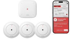 3x Wassermelder mit Basisstation von X-Sense Smart Wassermelder