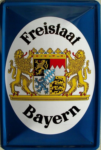 Freistaat bayern blechschild - freistaat,
