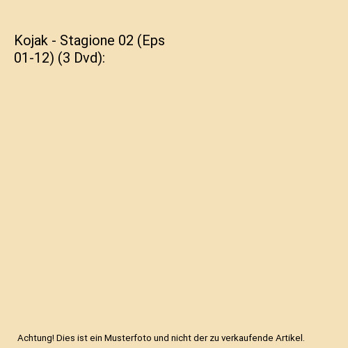 Kojak stagione eps - kojak, 02