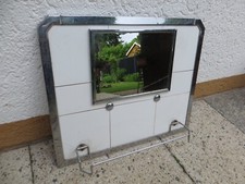 Art Deco Fliesenspiegel Löffelblech VILLEROY & BOCH Mettlach Handtuchhalter alt