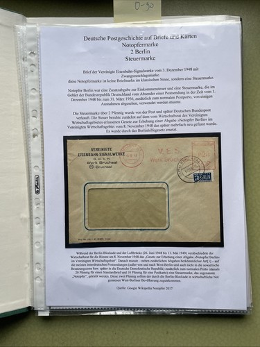 Zwangszuschlagsmarke notopfer - zwangszuschlagsmarke,