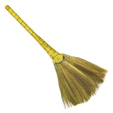 Reisstrohbesen Strohbesen Handbesen Besen für Boden 80-90 cm