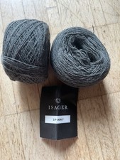 100g Isager Spinni Wolle Grau