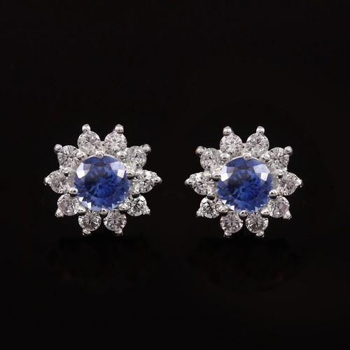 Blauer saphir ohrringe stecker - saphir,