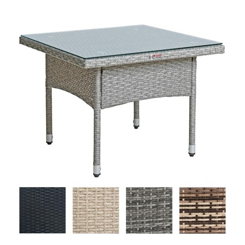 Polyrattan beistelltisch - polyrattan,