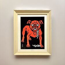 Thomas Theodore-Heine Simplicissimus Doggen Offset Lithographie Krone gestempelt 1897