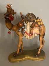 Alter Figur Dromedar Holz bunt