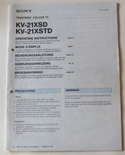 Bedienungsanleitung für Sony Trinitron color TV KV-21XSD / KV-21XSTD