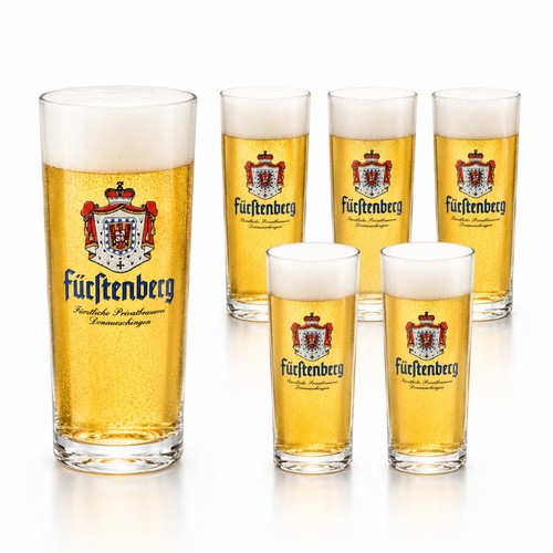 Fürstenberg bierglas glas - 6x,