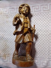 Junge Wanderer Figur, Holz