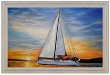 Ölbild, Clipper Schiff