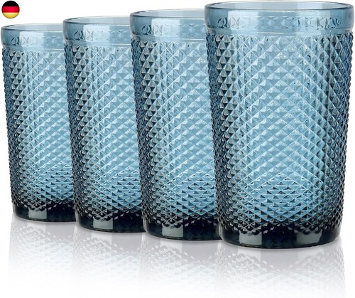 Joeyan 350ml blau trinkgläser - blau,