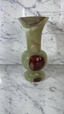 Onyx Vase grün mit roten