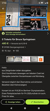 3 Bruce Springsteen Tickets (Stehplatz Innenraum) 11.06.25 Olympiastadion Berlin