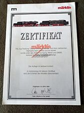 Märklin Original CERTIFICATE-