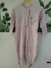 Baby Schlafanzug gr 86 lila Hase