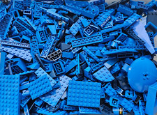 Lego 1 kg - Blau - Dunkelblau - Steine - Platten - Sondersteine - Konvolut 1000g