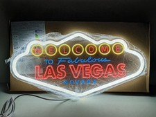 Las Vegas Nevada Neonschild LED Leuchtreklame Casino Bar Party Deko 40 cm Neu