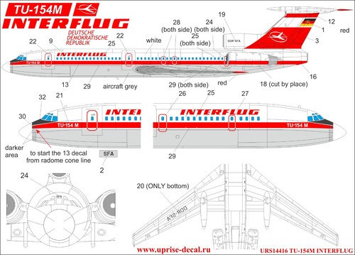 144 decal tupolev - decal,