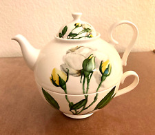 * Tea for one Jameson & Tailor Brillantporzellan gelbe Rose NEU *